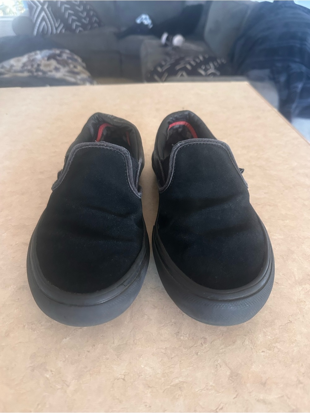 Vans Black Slip-On Suede Loafers